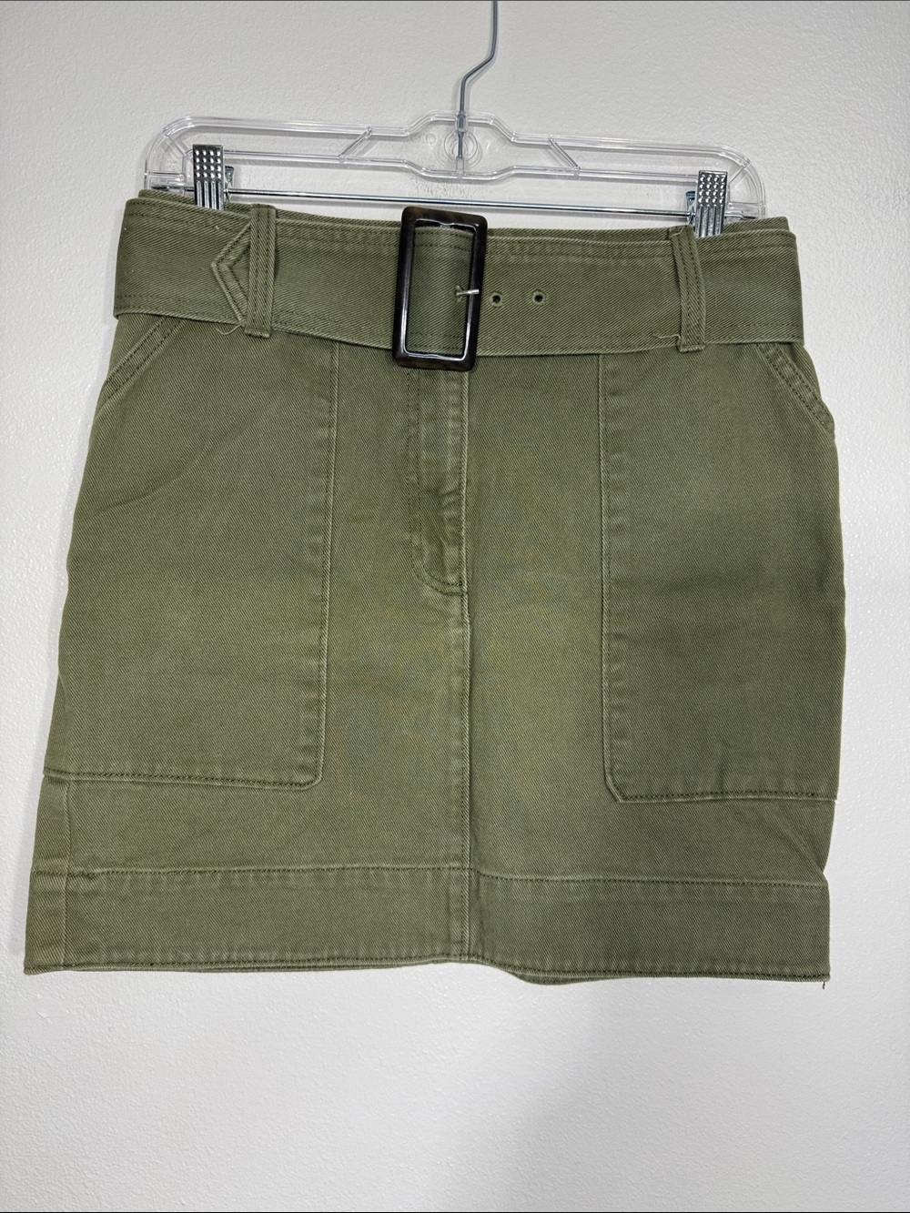 Banana Republic dark olive belted cargo skirt 6